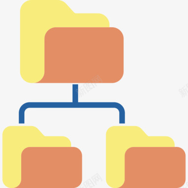 平面规划层次结构文件夹4平面图标图标