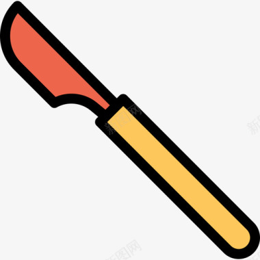 手术刀医生商店5线颜色橙色图标图标