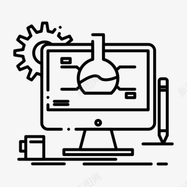 科技实验化学计算机实验图标图标