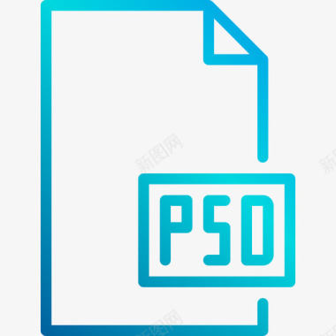 Psd文件和文件夹6线性渐变图标图标