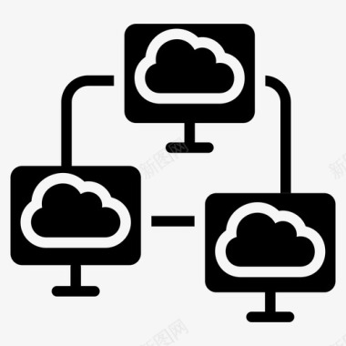 云闪付云网络云计算云数据图标图标