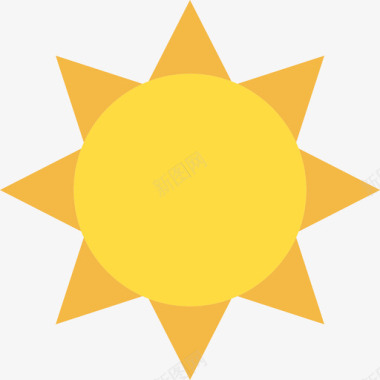 太阳自然61平坦图标图标
