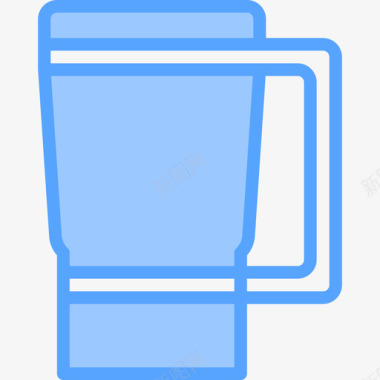 一杯水喝17蓝色图标图标