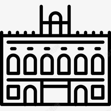 皇家边框皇家宫殿西班牙风格直系图标图标