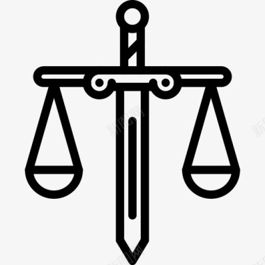剑与鳞法律律师图标图标