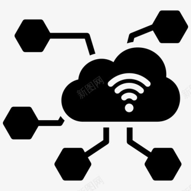 云网云托管云计算云数据图标图标