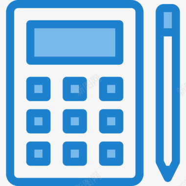 蓝色教育画册计算器教育129蓝色图标图标