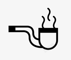 烟雾器烟斗雪茄装置图标高清图片