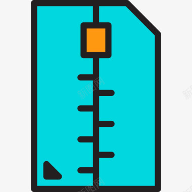合格标识Zip文件和文件夹10线性颜色图标图标