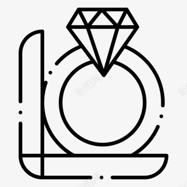 戒指盒子钻石图标图标