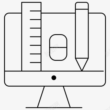 v6计算机教育pincil图标图标