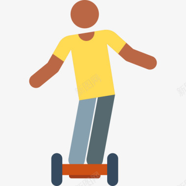 彩色气球背景赛格威13号自动平衡电动滑板车彩色图标图标