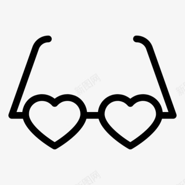 爱情眼镜眼镜时尚图标图标