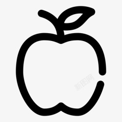 缺口的苹果苹果食品新鲜图标高清图片