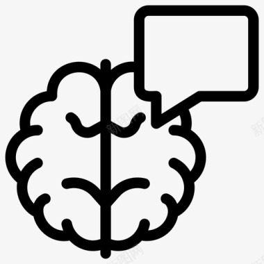 大脑信息头脑风暴创造性大脑图标图标