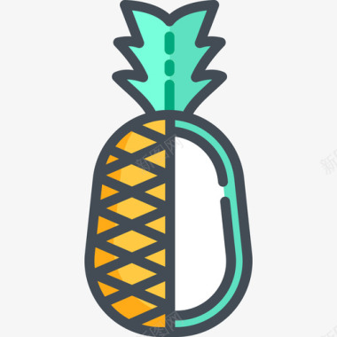 4K图标菠萝夏装4双色图标图标
