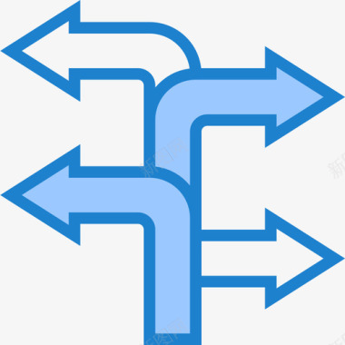 转弯导航18蓝色图标图标