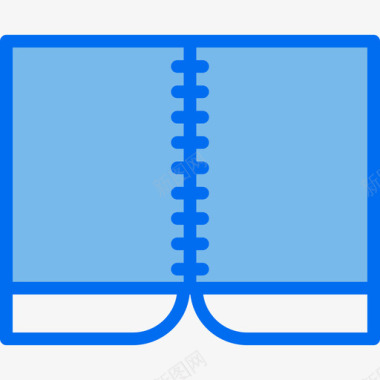 书办公用品4蓝色图标图标