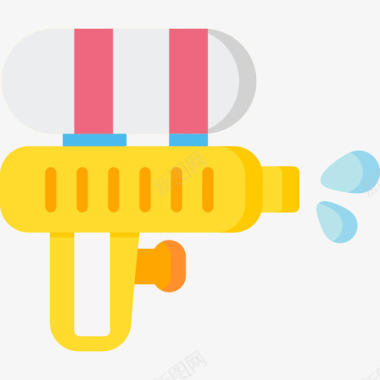 装饰34水枪夏季34号扁平图标图标