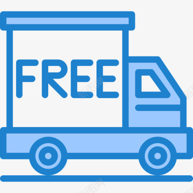 免费送货购物和电子商务8蓝色图标图标