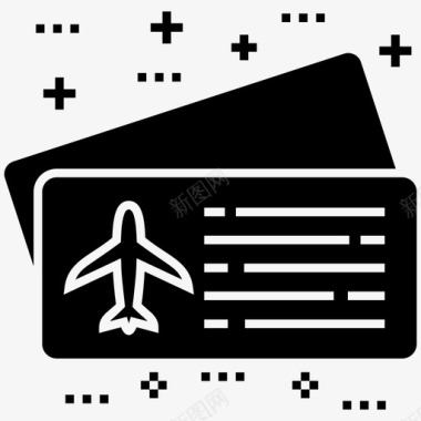 机票登机牌旅行社图标图标