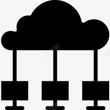 通信网络云计算通信网络4填充图标图标