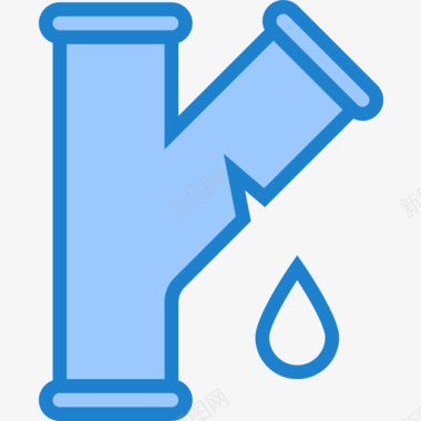 漏水水管工工具10蓝色图标图标
