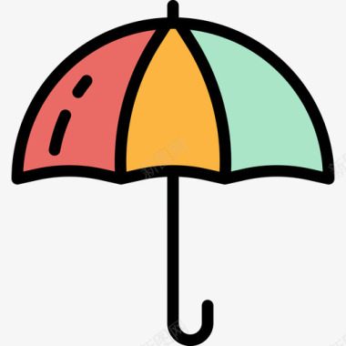金秋九月雨伞九月物流5号线纹颜色图标图标