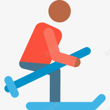 滑雪板健身65彩色图标图标