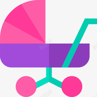 婴儿手推车矢量婴儿车孕妇11号平车图标图标