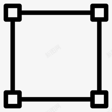 七彩图形方形路径工具方形工具图标图标