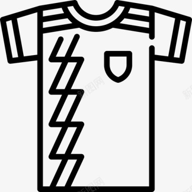 足球衫西班牙风格直线型图标图标