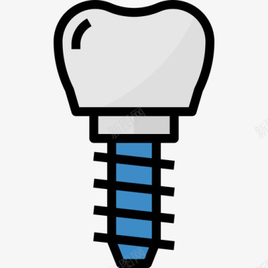 牙种植体牙9线颜色图标图标