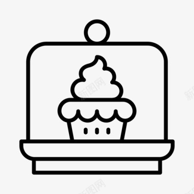 糕点杯形蛋糕甜点图标图标