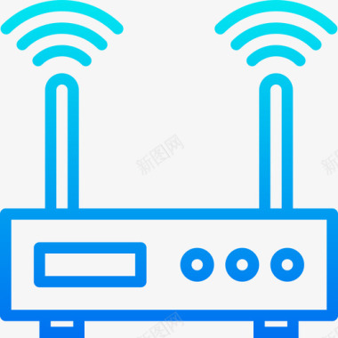 渐变喷溅Wifi路由器技术47渐变图标图标