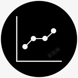 商业统计数据折线图分析仪表盘图标高清图片