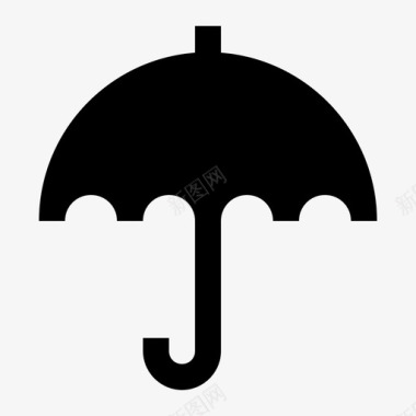 伞下雨春天图标图标