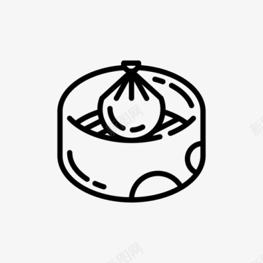 点心中餐饺子图标图标