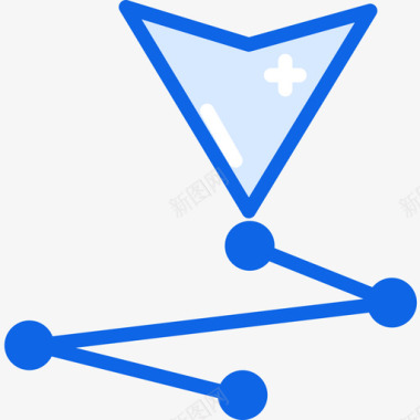 路线导航22蓝色图标图标