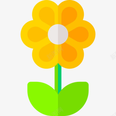 花卉可再生能源15扁平图标图标