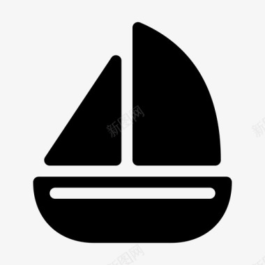 帆船划船海上图标图标