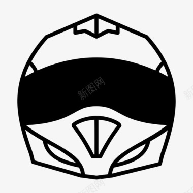 运动头盔头部保护摩托车头盔图标图标
