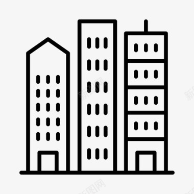 城市建筑发展图标图标