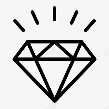 奢侈品钻石珠宝奢侈品图标图标