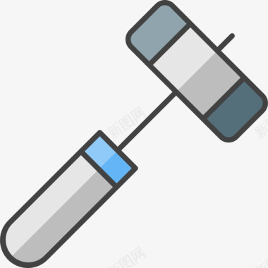 线状锤子医院36线状颜色图标图标