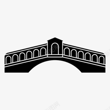 意大利维尼亚尔塔大桥世界著名的地标建筑图标图标