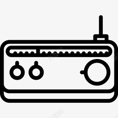 收音机复古小工具2线性图标图标