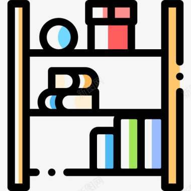 货架货架家装17个漏色图标图标