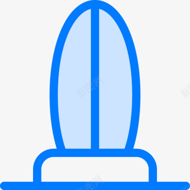 冲浪板巴西4蓝色图标图标