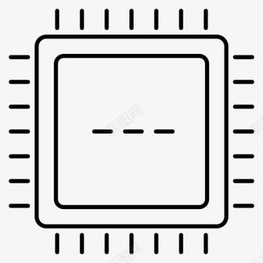 双核处理器cpu电子微芯片图标图标